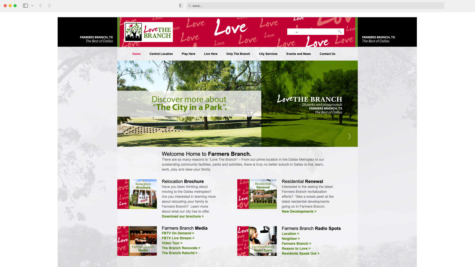 City of Farmers Branch Website: Homepage